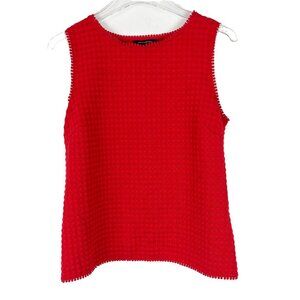 Banana Republic Sleeveless Gingham Jacquard Top Tulip Back Size Small S EUC